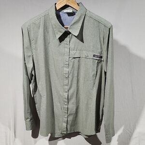 Little Donkey Andy Power Dry Vented‎ Men's Button-Up Fishing Shirt Size XL Tan
